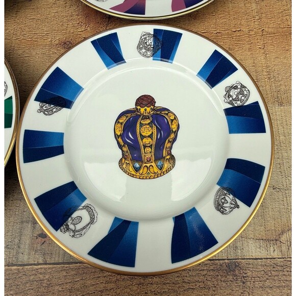 Vintage Neiman Marcus Royal Crown Set of 4 Dessert Plates Japan California 8.25 - Picture 5 of 9